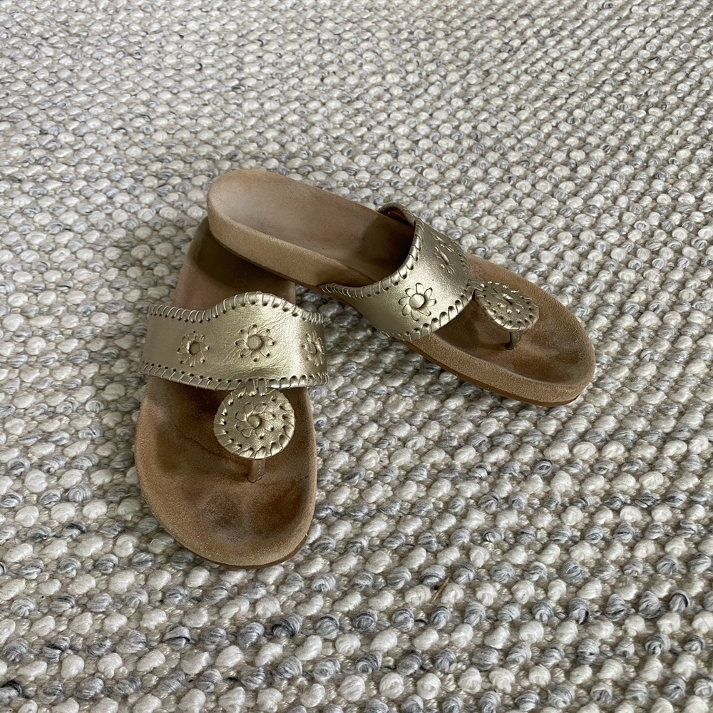 Jack Rogers Gold Sandals Size 7
